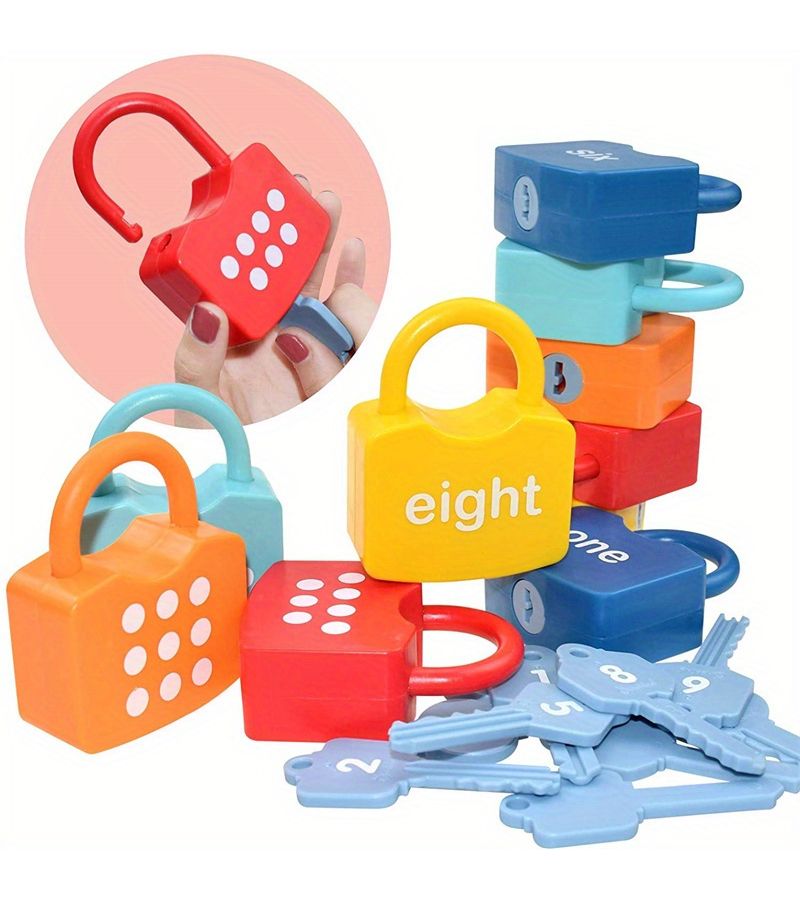 1 Set OPP Bag Number Letter Pairing Unlocking Game Training Puzzle Toy - Image 5