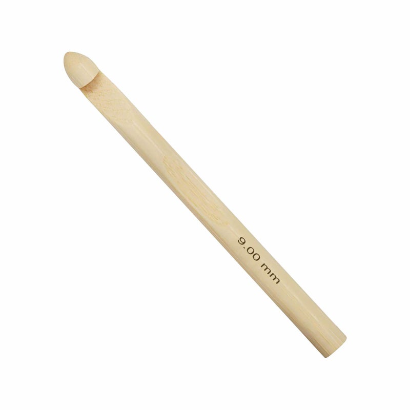 Jyoti Crochet Hook Bamboo for Wool Work, Hand Knitted Sewing DIY Craft Weaving Needle, Ideal for Sweaters, Purses, Scarves, Sling Bag, Hats, and Booties, # 15890 (6"/15cm of Size 00 / 9mm) - 2 Pieces - Image 1