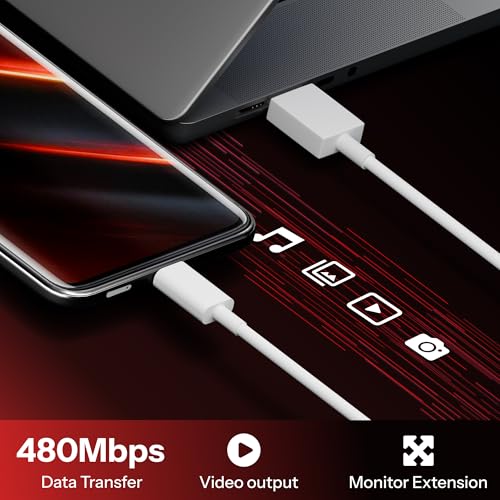 AILKIN 80W Dart USB to Type C Cable,Fast Charger Charging Cable Compatible for Realme 15/14/13/12/11/10/9 Pro/Plus Series,Narzo 80/70/60/50 Series,Realme GT 7/GT6/P3/P4/P3/Lite/Pro & More - Image 2