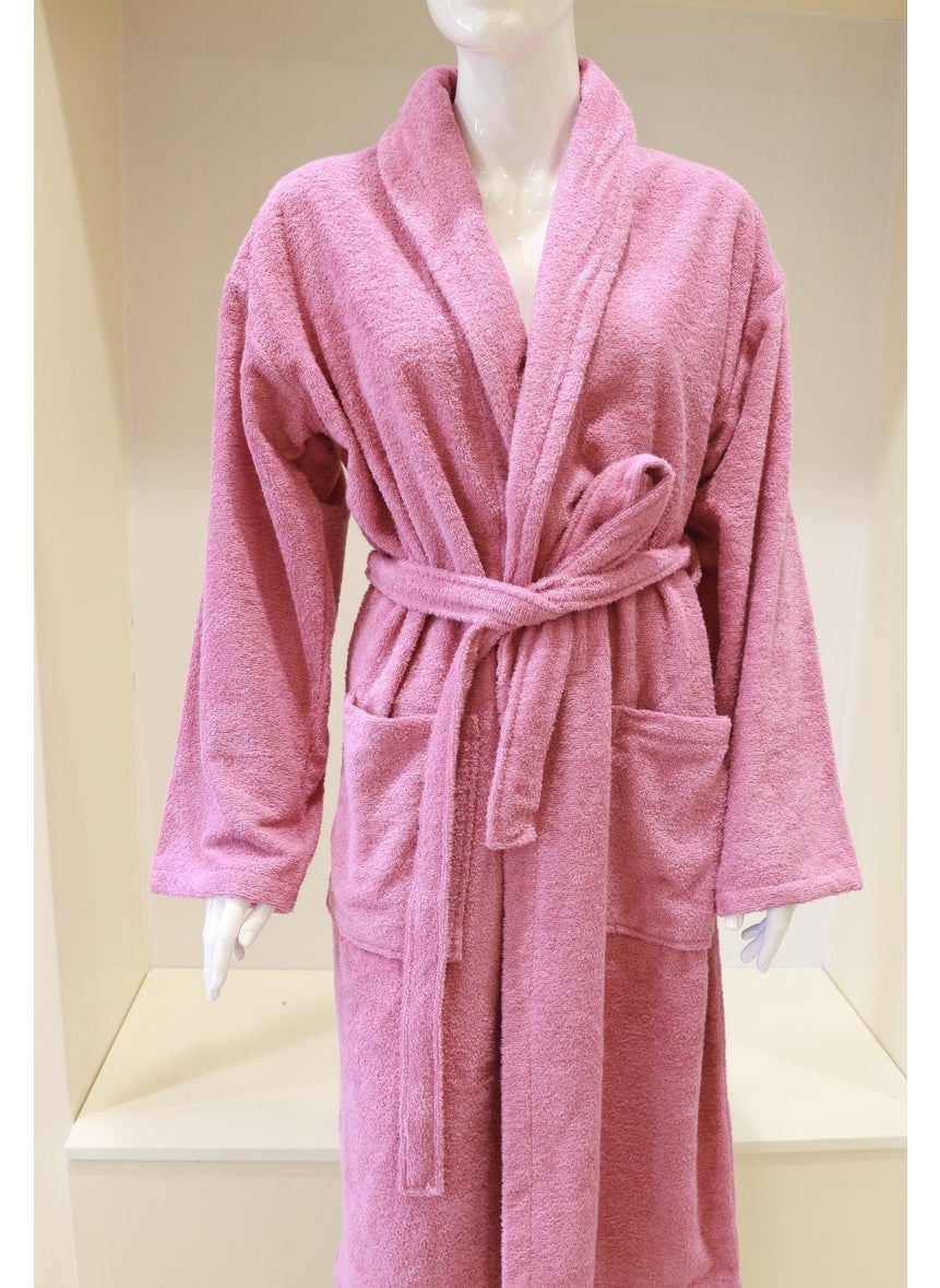 Ender Home Bathrobe Shalyaka Model Two Pockets Belted Cotton Boucle Bathrobe  - Image 1