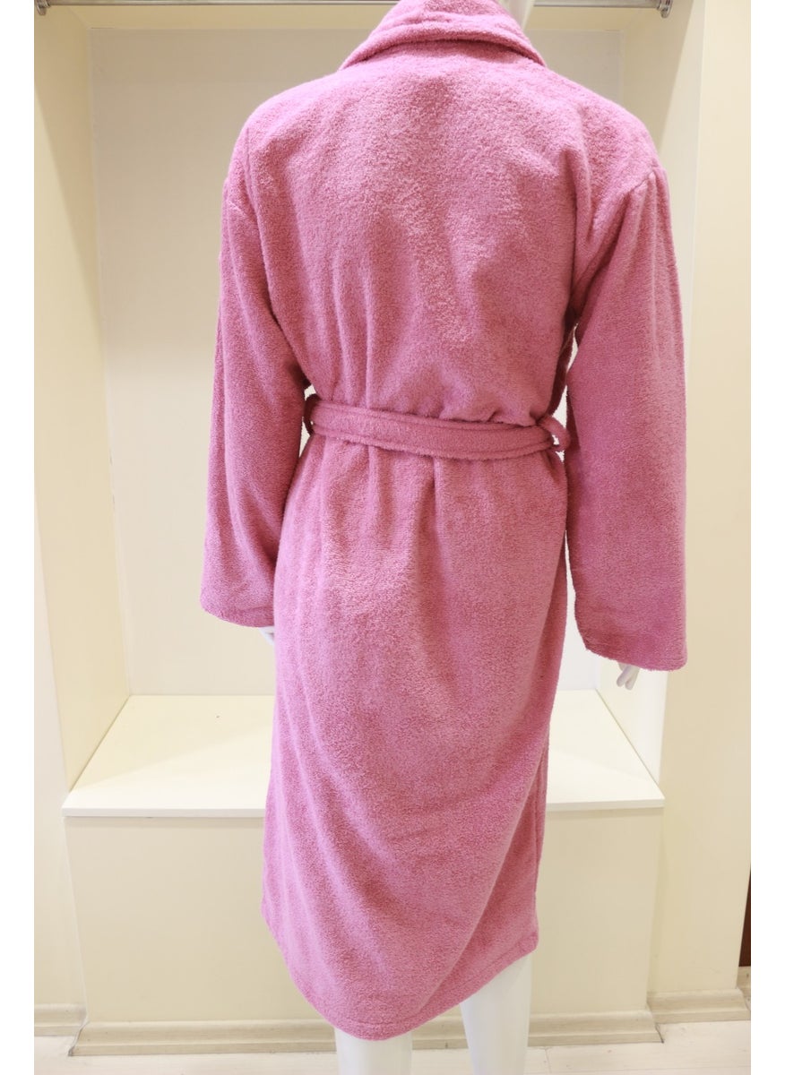 Ender Home Bathrobe Shalyaka Model Two Pockets Belted Cotton Boucle Bathrobe  - Image 3