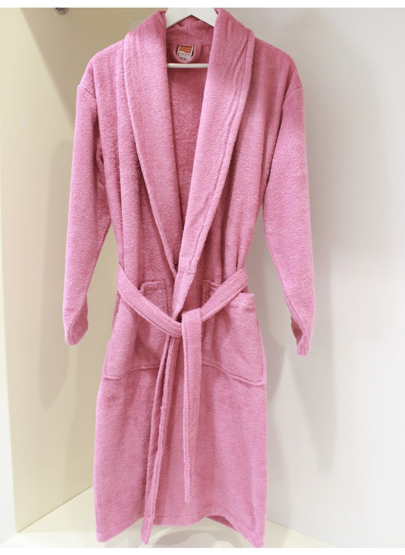 Ender Home Bathrobe Shalyaka Model Two Pockets Belted Cotton Boucle Bathrobe  - Image 4