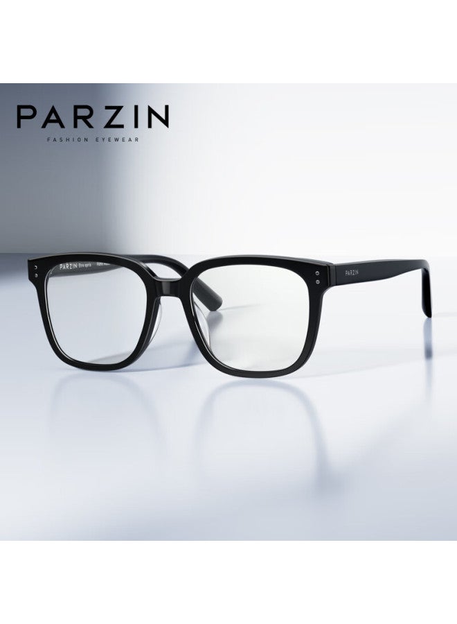 Parzin Fan Chengcheng Style Myopia Gl Frame, Fashionable Square Frame Versatile Acetate Gl For Men And Women, Can Be Fitted With Prescription Lenses, 66009 - Image 1