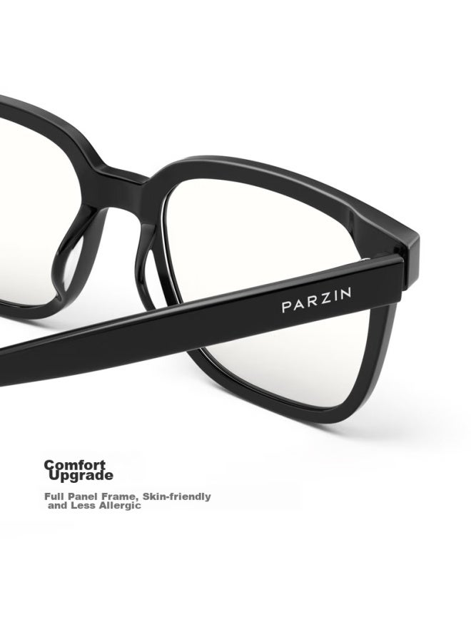 Parzin Fan Chengcheng Style Myopia Gl Frame, Fashionable Square Frame Versatile Acetate Gl For Men And Women, Can Be Fitted With Prescription Lenses, 66009 - Image 3