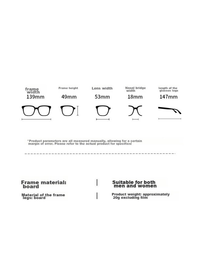 Parzin Fan Chengcheng Style Myopia Gl Frame, Fashionable Square Frame Versatile Acetate Gl For Men And Women, Can Be Fitted With Prescription Lenses, 66009 - Image 4