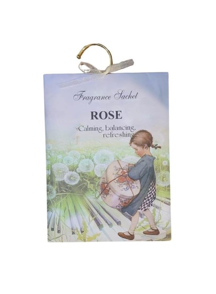 Spaceshoop Fragrance Sachet, Calming and Refreshing Scent, Drawer and Closet Air Freshener (Rose)