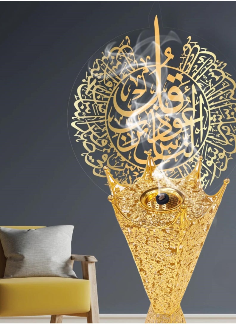 بخور بوسيدين - مبخرة عود كبيرة حامل بخور فحم بطول 96 سم للقاعات الكبيرة والبيوت الكبيرة والمساجد - Image 1