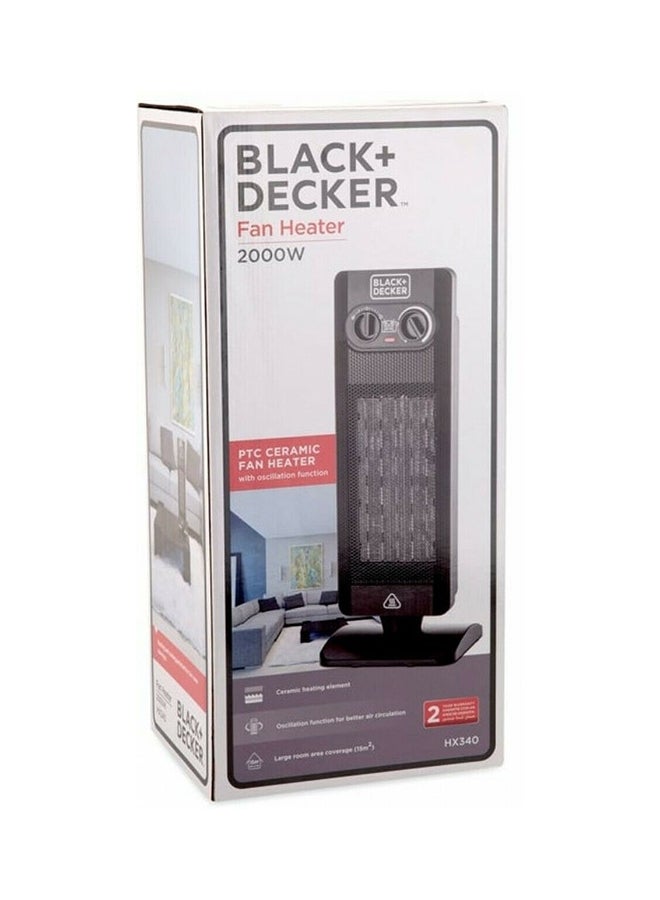 BLACK+DECKER Vertical Fan Room Heater 2000 W HX340 Black - Image 4
