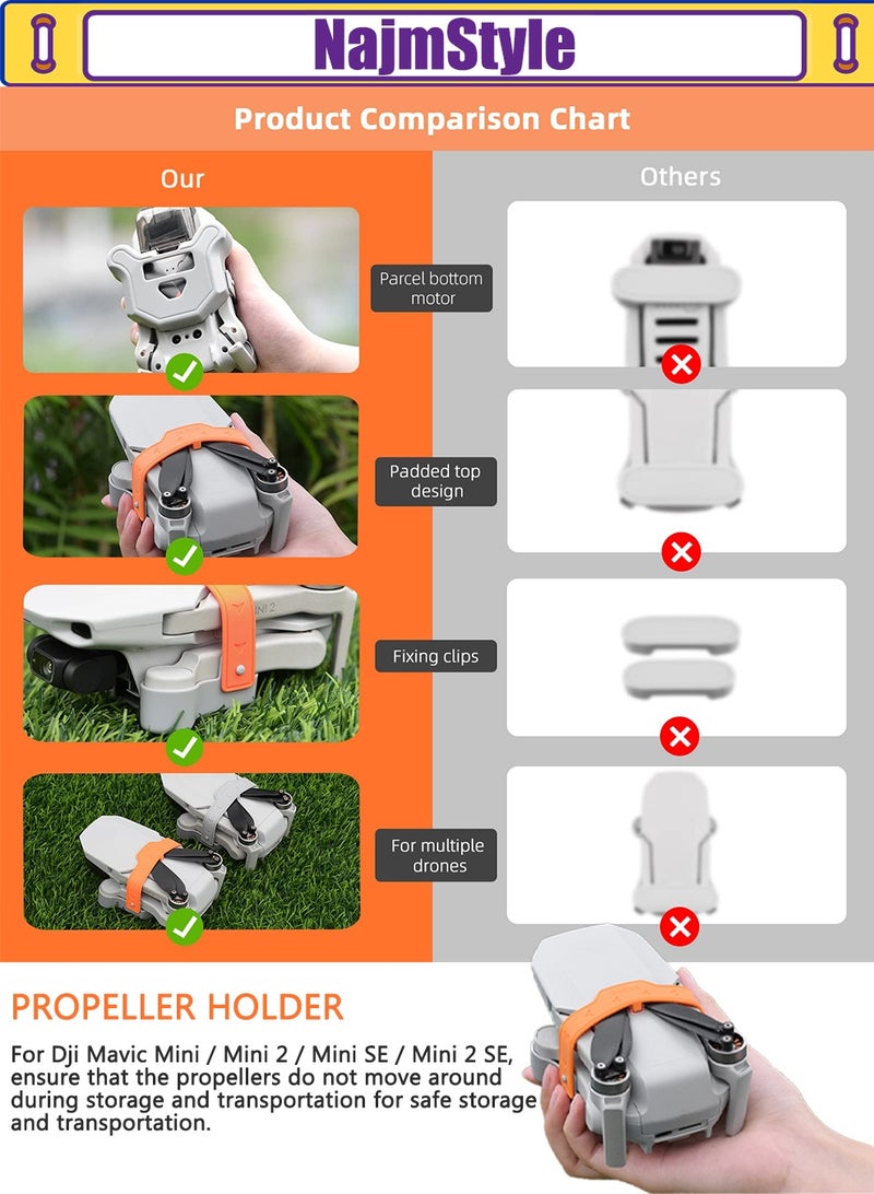 NajmStyle Propeller Holder Strap for DJI Mini 2/Mini 2 SE/Mini SE/Mavic Mini Drone Propeller Guard Strap Holder Protector Stabilizer Accessory - Image 3