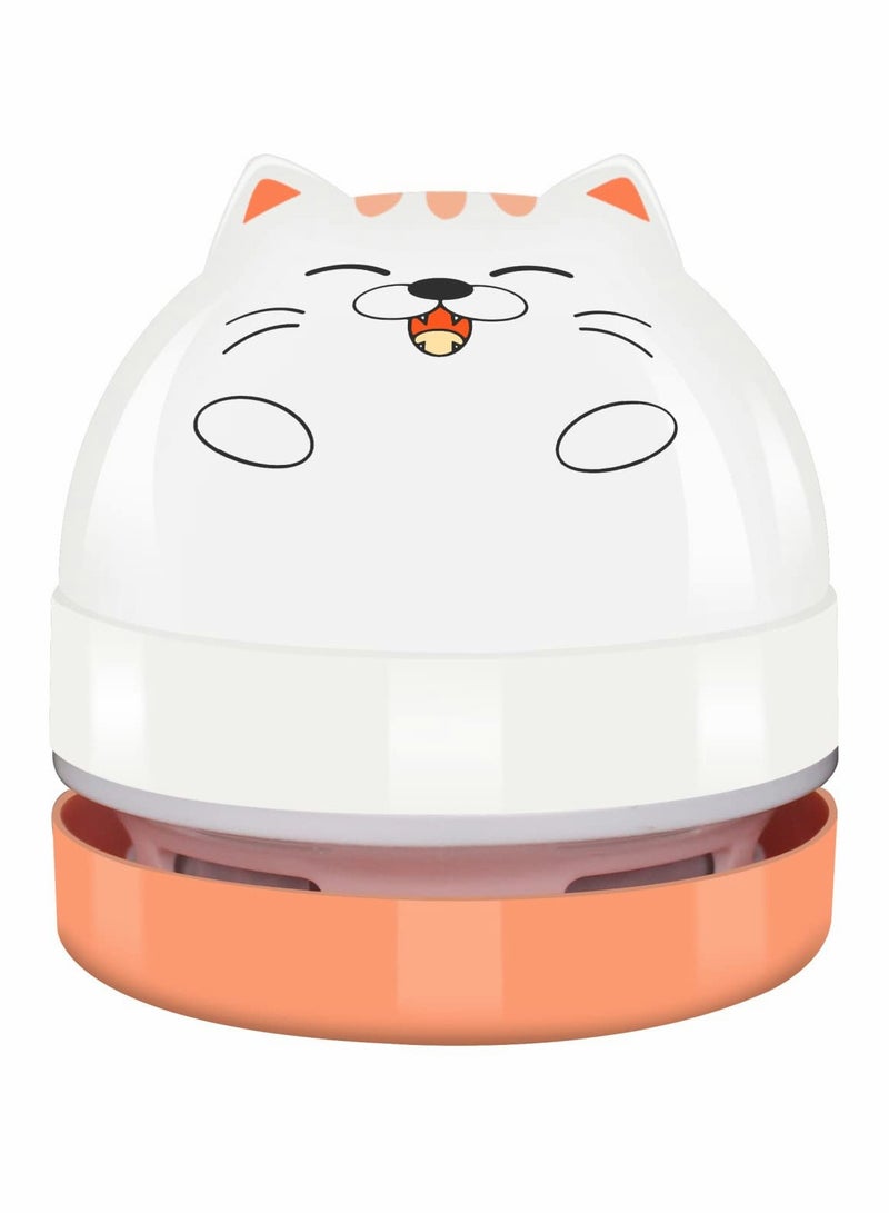 Mini Desktop Vacuum Cleaner, Portable USB Vacuum Cleaner for Desk, Mini Cartoon Desktop Vacuum for Cleaning Eraser Crumbs, Dust, Piano, Hairs, Computer, Keyboard, Car  - Image 1