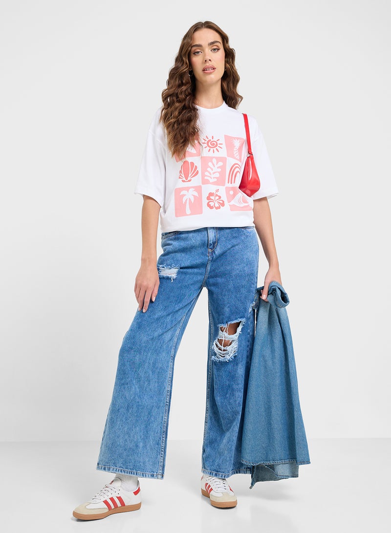 Ginger Oversize Beach Graphic T-Shirt  - Image 4