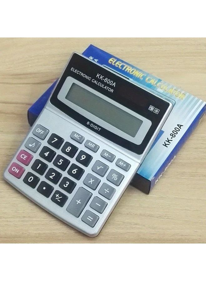 Silvery White Basic Electronic Calculator for Students Office Accounting and Data Analysis - Image 1