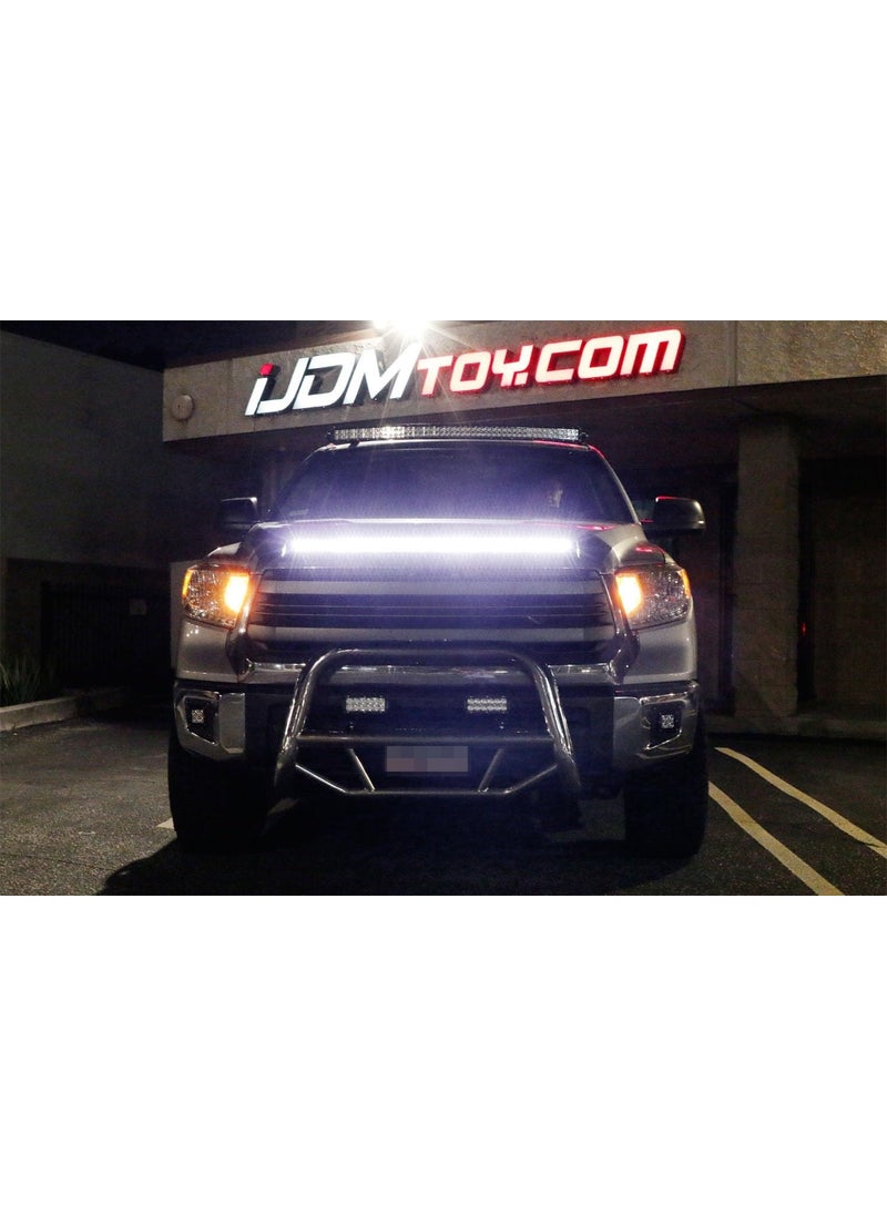 iJDMTOY iJDMTOY Xenon White 63-SMD LED Hood Bulge Accent Lighting Strip Compatible with 2014-2021 Toyota Tundra  - Image 3