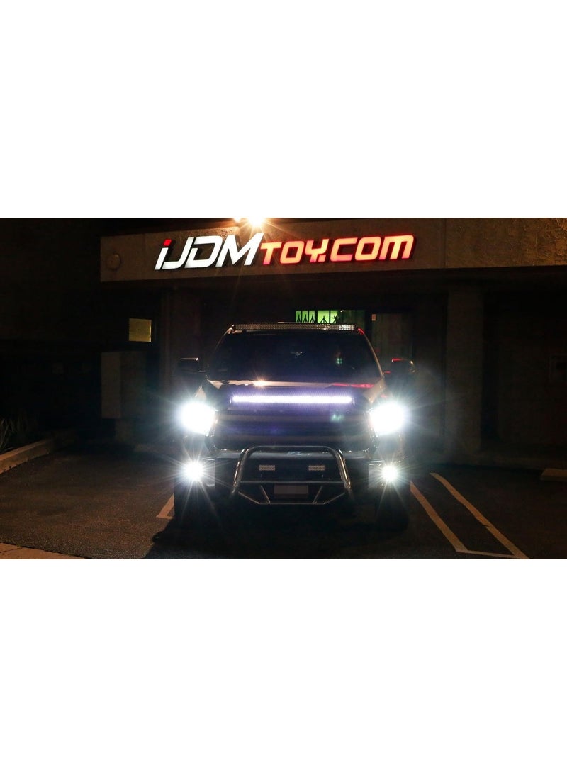 iJDMTOY iJDMTOY Xenon White 63-SMD LED Hood Bulge Accent Lighting Strip Compatible with 2014-2021 Toyota Tundra  - Image 5