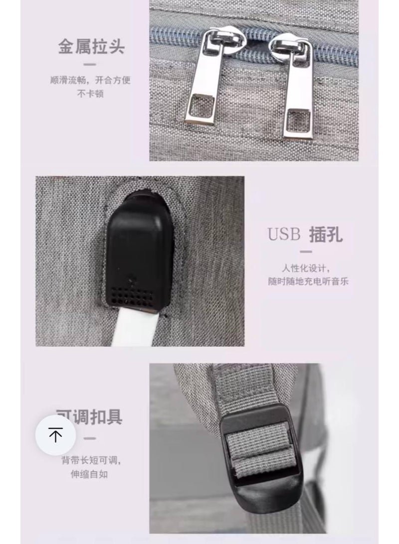 3 in 1 Diaper Bag Backpack for Mommy - Convertible Diaper Bag for Carrycot and Changing Station, Waterproof with Thermal Pockets and USB Charging Port - Image 3