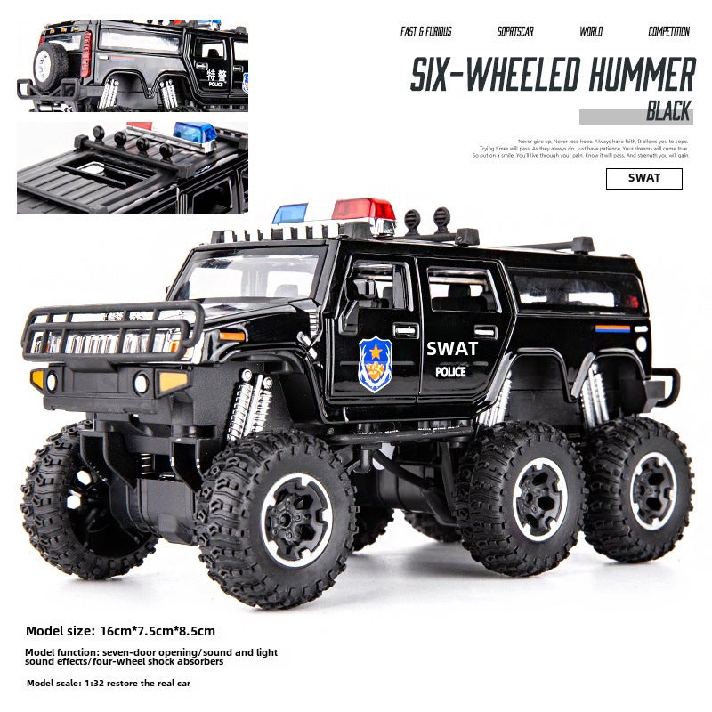 1:32 TY Lamborghini GT Model Alloy Toy Car Hummer black Special Police 