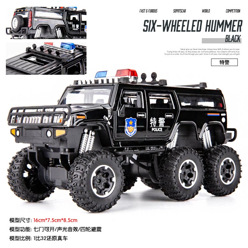 1:32 TY Lamborghini GT Model Alloy Toy Car Hummer black Special Police