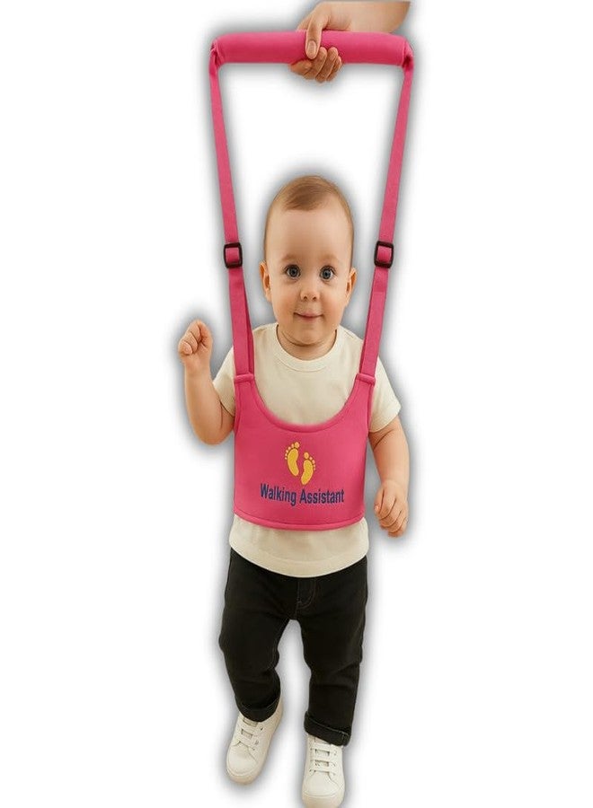TAG24 Baby Walking Assistant Safety Harness | Adjustable Toddler Belt with Dual Foam Chest Support | Lightweight Infant Walking Helper | Baby Learning Walking Aid for Boys & Girls|Color-Pink - Image 1