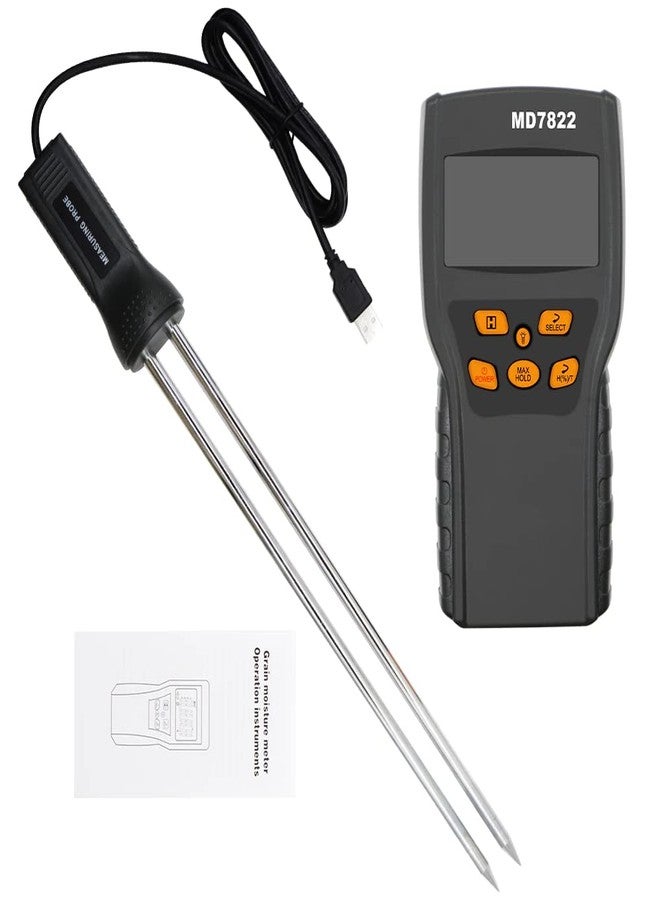 SMIC MD7822 Digital Grain Moisture Meter LCD Display Humidity Tester Contains Wheat Corn Rice, Maize Paddy, FoodTest Hygrometer Damp Detector - Image 1