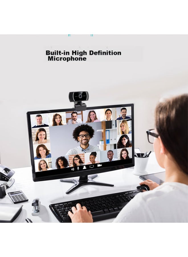 Gesobyte Jixuan C306 Computer Webcam 1080p Hd Microphone For Video Calls, Meetings, Postgraduate Entrance Exams, Online Cl, Laptop And Desktop All-in Home Teaching, Usb External Connection - Image 2