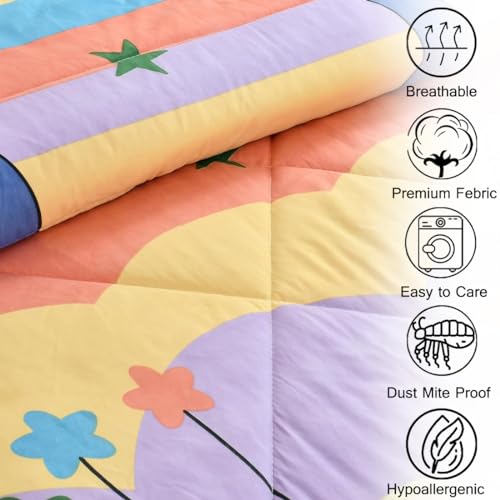 FRESH FROM LOOM Summer Collection Microfiber TC - 144 Single Bed Kids Bed Blanket | Cartoon Printed Dohar for Kids Boy & Girls |Children Comforters | Summer Blanket (60x90 in | Gud Night Multi Color) - Image 4