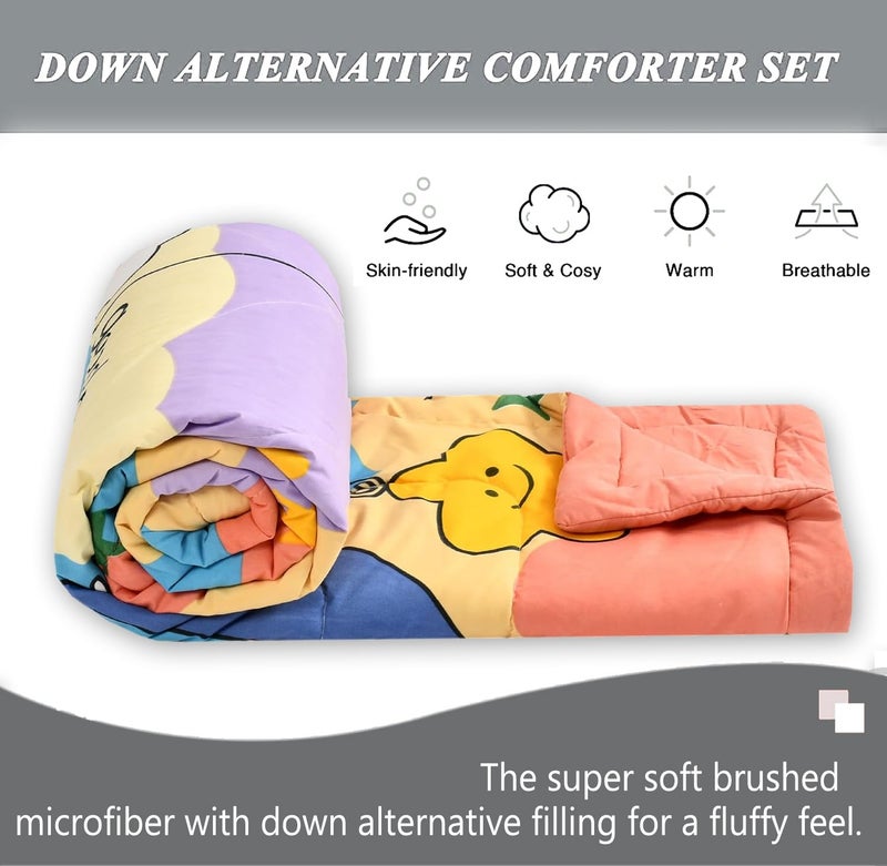 FRESH FROM LOOM Summer Collection Microfiber TC - 144 Single Bed Kids Bed Blanket | Cartoon Printed Dohar for Kids Boy & Girls |Children Comforters | Summer Blanket (60x90 in | Gud Night Multi Color) - Image 5