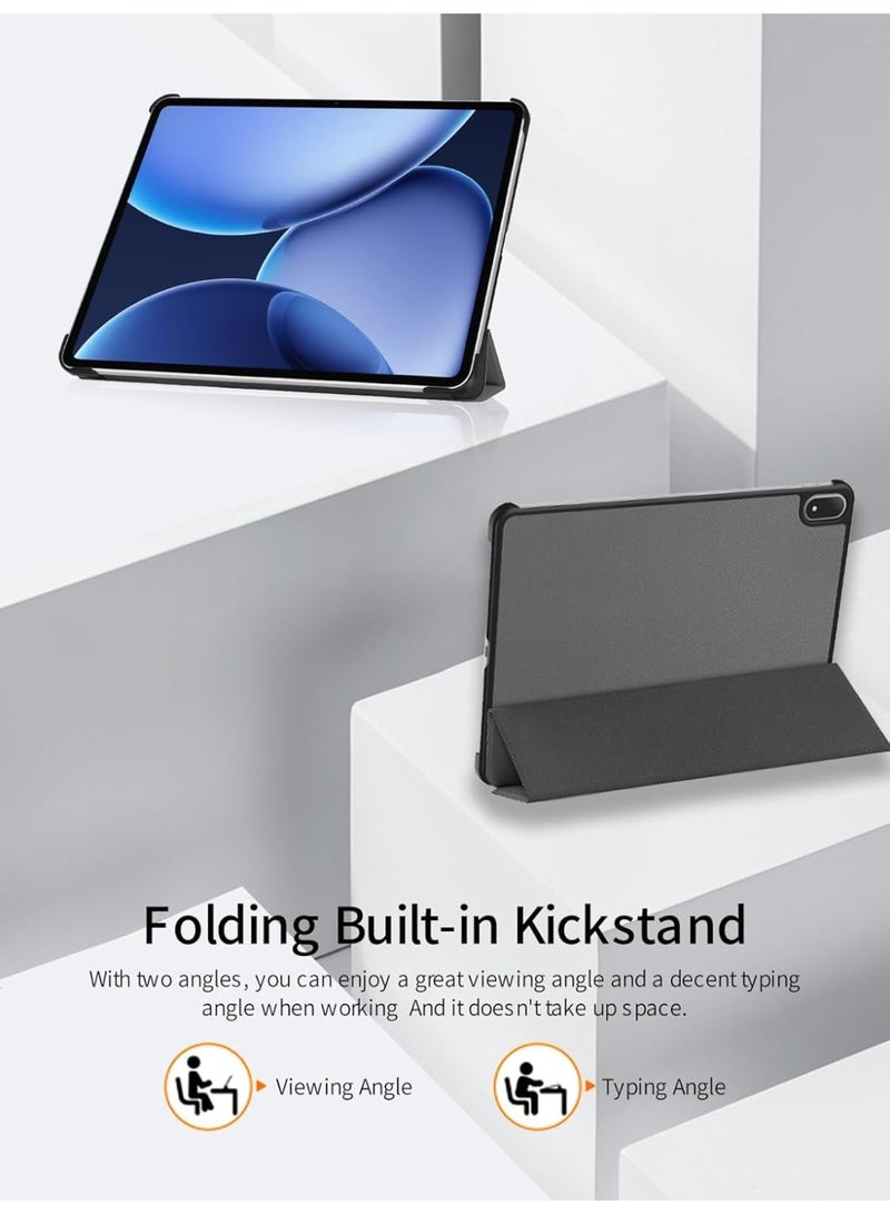 عام غطاء تابلت متوافق مع ون بلس باد 3 مقاس 13.2 بوصة 2025 - تصميم ثلاثي الطيات بغطاء خلفي من PC صلب يدعم القلم مع حامل متعدد الزوايا - Image 2