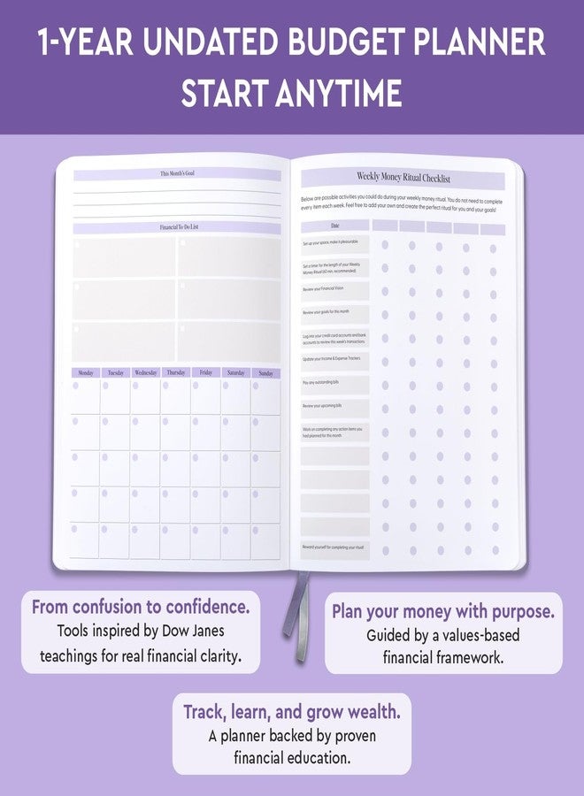 Panda Planner Dow Janes Planner Panda Planner Budget Planner 2026 Financial Planner - Monthly Budget Planner & Bill Payment Tracker, Expense Tracker Notebook, Budget Book, 8.5 x 11 Softcover Purple 120gsm - Image 3