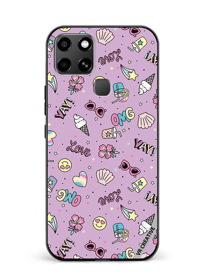 VR CREATIVE Protective Case Cover For Infinix Smart 6 Cute Star Girl Design Multicolour - Image 1