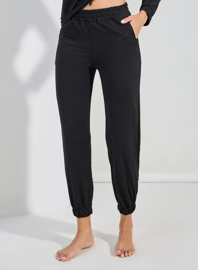 Styli Official Slogan Long Sleeves Top & Joggers Lounge Set