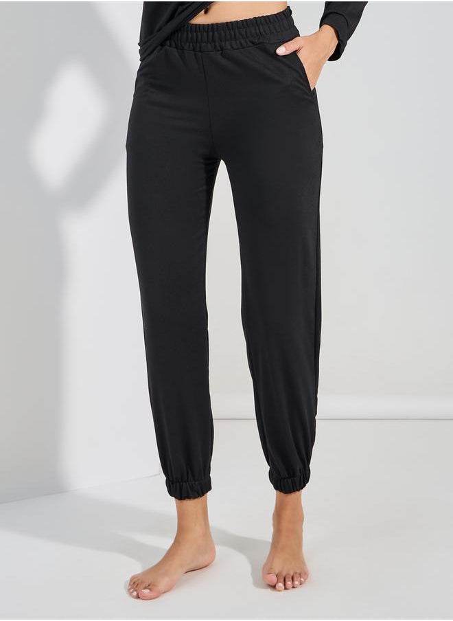Styli Official Slogan Long Sleeves Top & Joggers Lounge Set  - Image 5