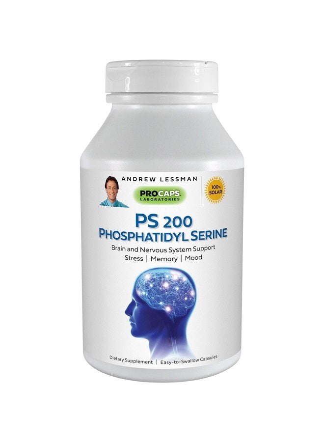 Andrew Lessman PS 200 Phosphatidyl Serine 60 Capsules – Supports Mental Clarity, Positive Mood, Memory, Cognitive Function. Essential for Neurotransmitter Production and Release. No Additives - Image 1