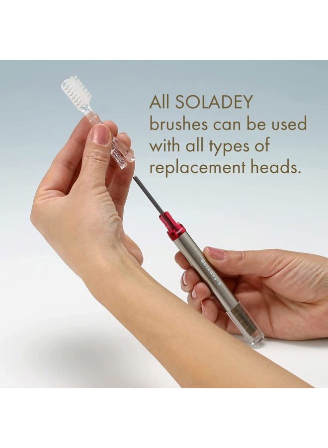 Soladey Ionic Toothbrush Replacement Brush Heads Refill, 4 Count -4 Row Medium Bristle - Image 4