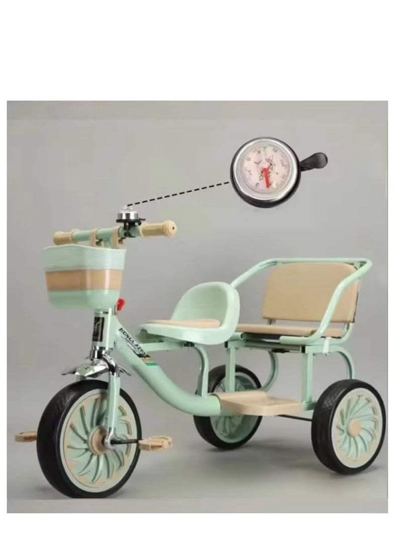 Kids Bike Three Cover Custom Design Two Seats Fits 2 to 4 Years Old (light green)