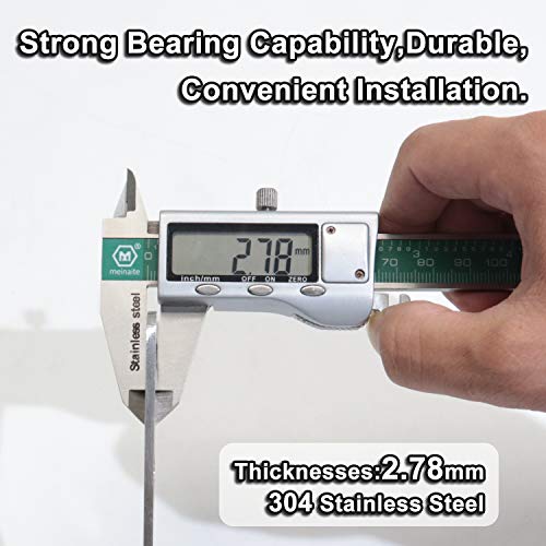 Boeray 4 pcs 245mm / 9.7" Length 8 Hole Stainless Steel Straight Corner Brackets Flat Fixing Mending Brace Plates with Fixing Screws - Image 3