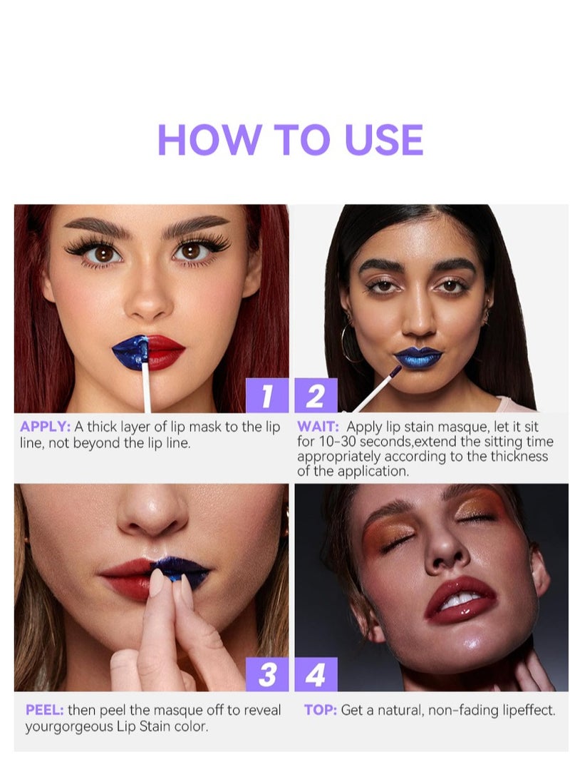 siimunana - Moisturizing and Plumping Lip Tint for Enhanced Color, Long-Lasting Waterproof, Easy Peel & Reveal, Ideal Lip Makeup for Women - Image 1