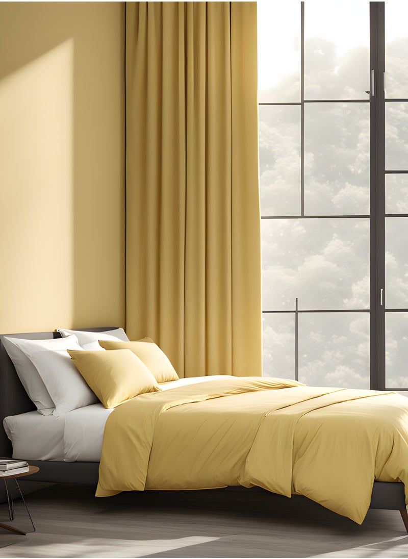 Raymond Raymond Home King Flat Sheet Bedsheet 144 Thread Count Luxurious Mercerized 100% Long Staple Cotton Bedding Solid Pre Shrunk Percale Finish Bed Linen with 2 Pillow Case - Peach (274 * 274 CM)  - Image 1