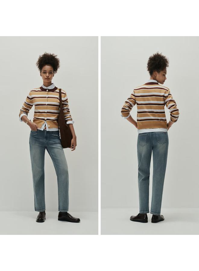 Semir Denim | Women's Nine-point Jeans Autumn Cuffed Straight-leg Pants 103525124002 - Image 3