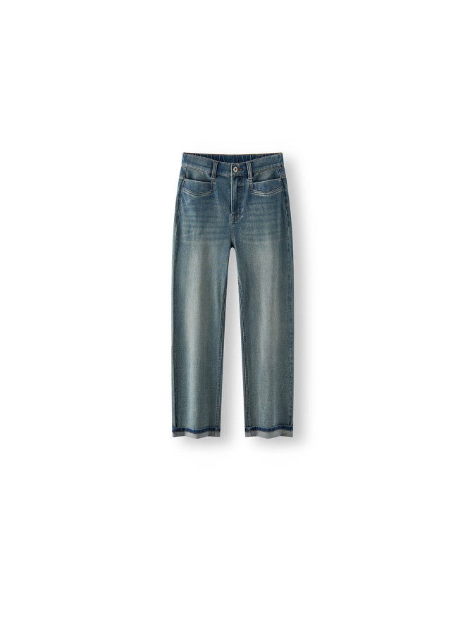 Semir Denim | Women's Nine-point Jeans Autumn Cuffed Straight-leg Pants 103525124002 - Image 4