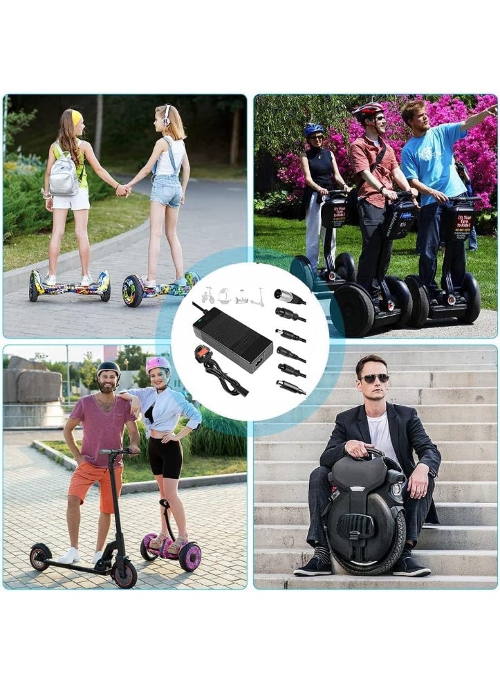 KOWVOWZ Electric Scooter Charger,42V 2A Universal Chargers,Electric Bike Charger with 6-Connectors,Fast Battery Charger for 36V Li-ion Battery Electrify E-Bike Battery M365 - Image 3