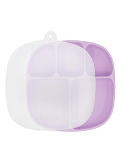 BUMKiNs Bumkins Toddler and Baby Suction Plate, Microwave Plate, Silicone Divided Plate, Grip Dish with Lid, Tray for Big Kids, Platinum Silicone or Babies 6 Months  - Image 3
