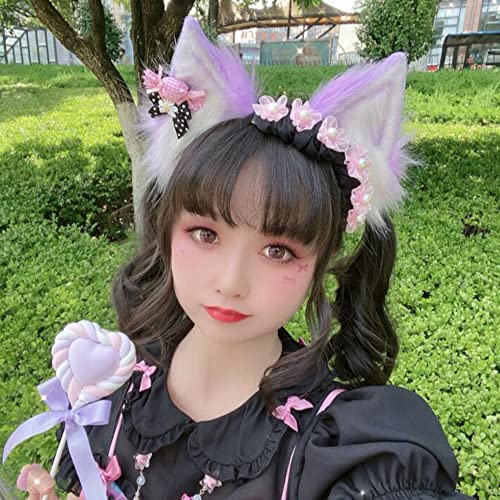 VIGVAN Cat Ears Headband - Animal Cosplay Ears for Cosplay Enthusiasts, Anime Fans, Partygoers - One Size - Black - Image 2