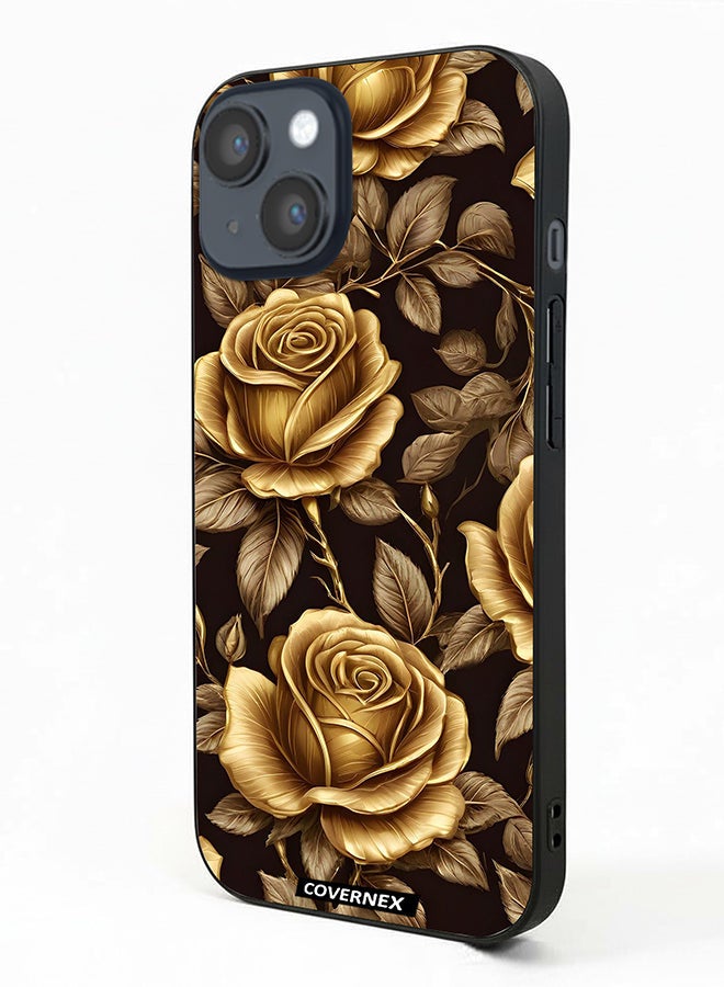 Covernex Apple iPhone 14 Protective Case Cover Printed Featuring Royal Rose - Image 1
