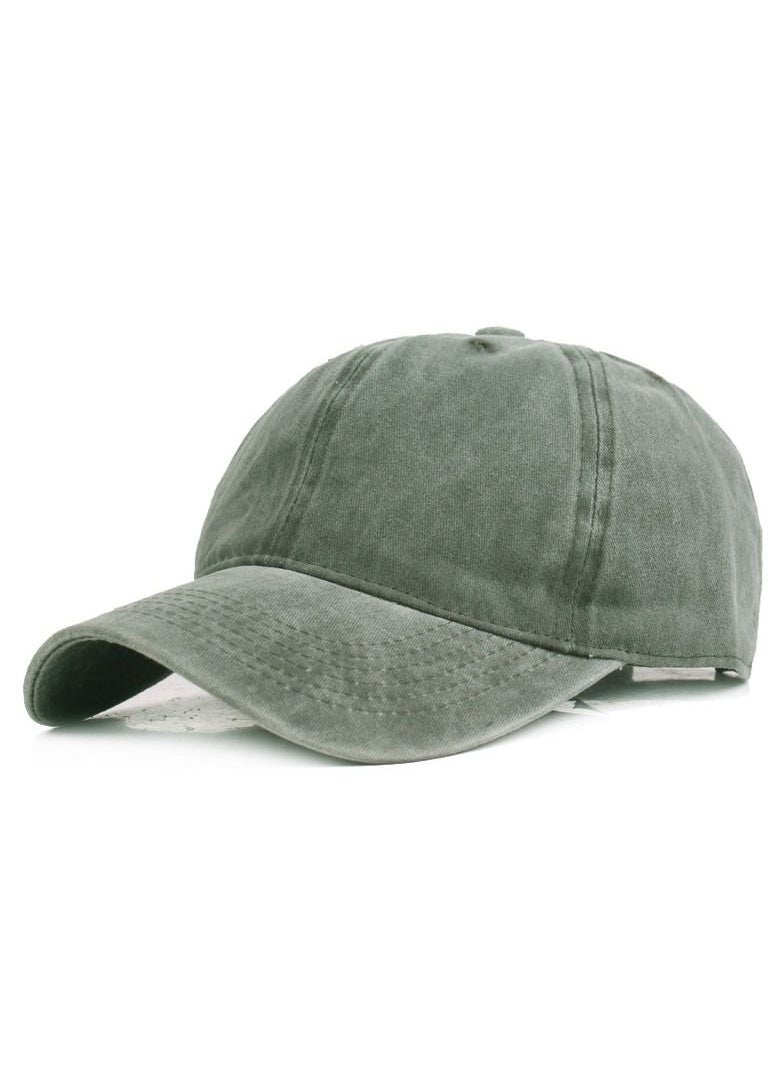 Loquat Simple Baseball Cap Sun Hat Adjustable Green 