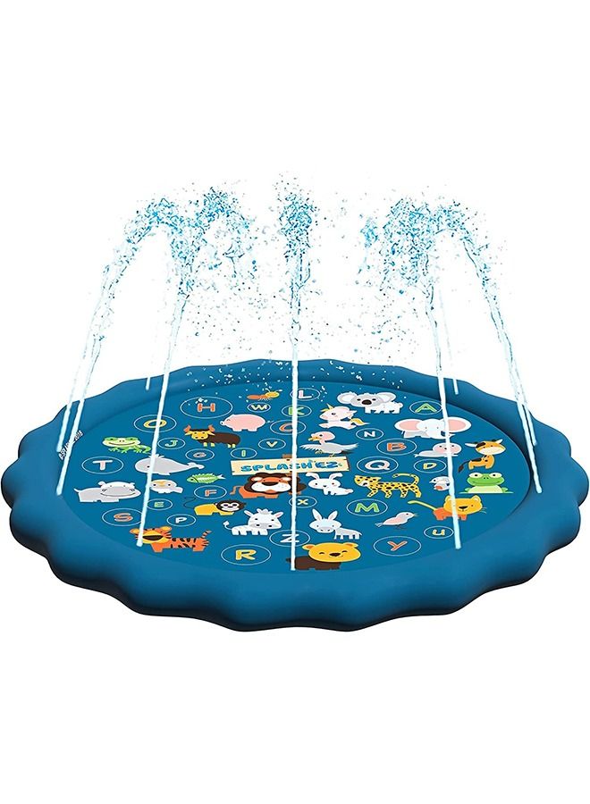 YelaJoy Sprinkler for Kids Outside Toys, Sprinkle and Splash Play Mat,  Kiddie Baby Toddlers,  Swimming Wading Pool ,  Inflatable Summer Outdoor Sprinkler Pad Water Toys Fun for Children, Infants, Toddlers (170cm) - Image 1