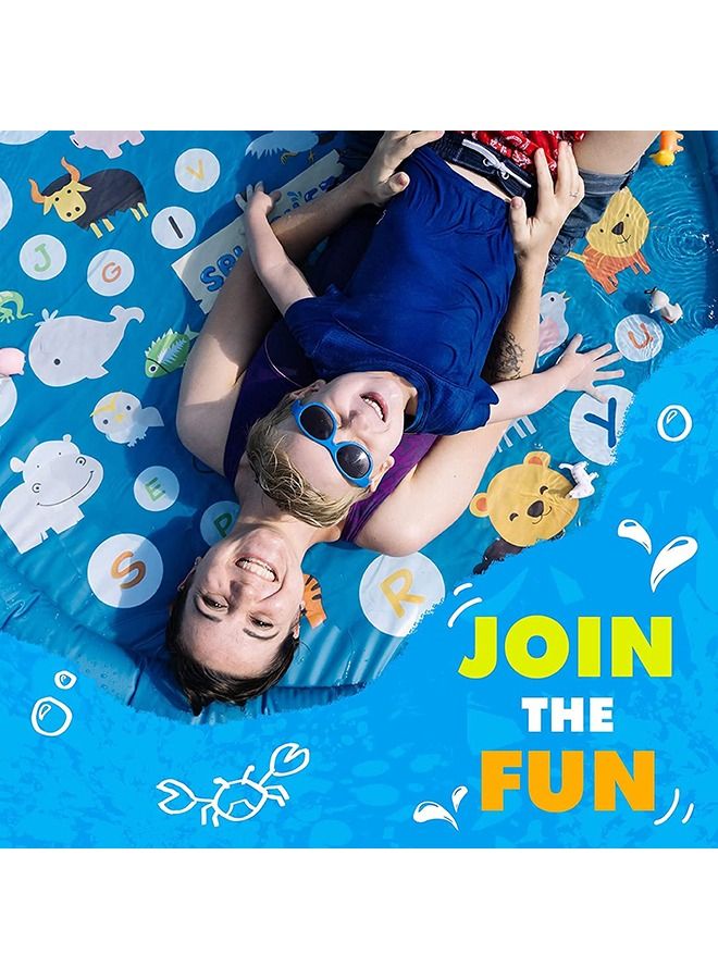 YelaJoy Sprinkler for Kids Outside Toys, Sprinkle and Splash Play Mat,  Kiddie Baby Toddlers,  Swimming Wading Pool ,  Inflatable Summer Outdoor Sprinkler Pad Water Toys Fun for Children, Infants, Toddlers (170cm) - Image 3