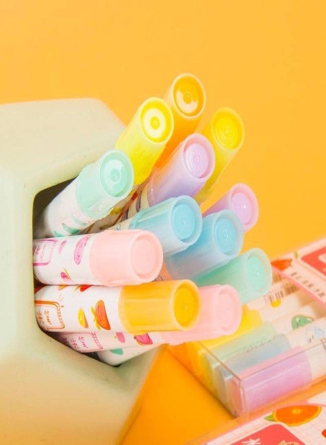 Krifa Enterprise Double sided Fruit scented highlighter-Pack of 6 Fruit Scented Double Headed Highlighter Marker Pens set-Waterproof Glitter Paint Pens Permanent Colored Pens for Card Wood Art Crafts - Image 3