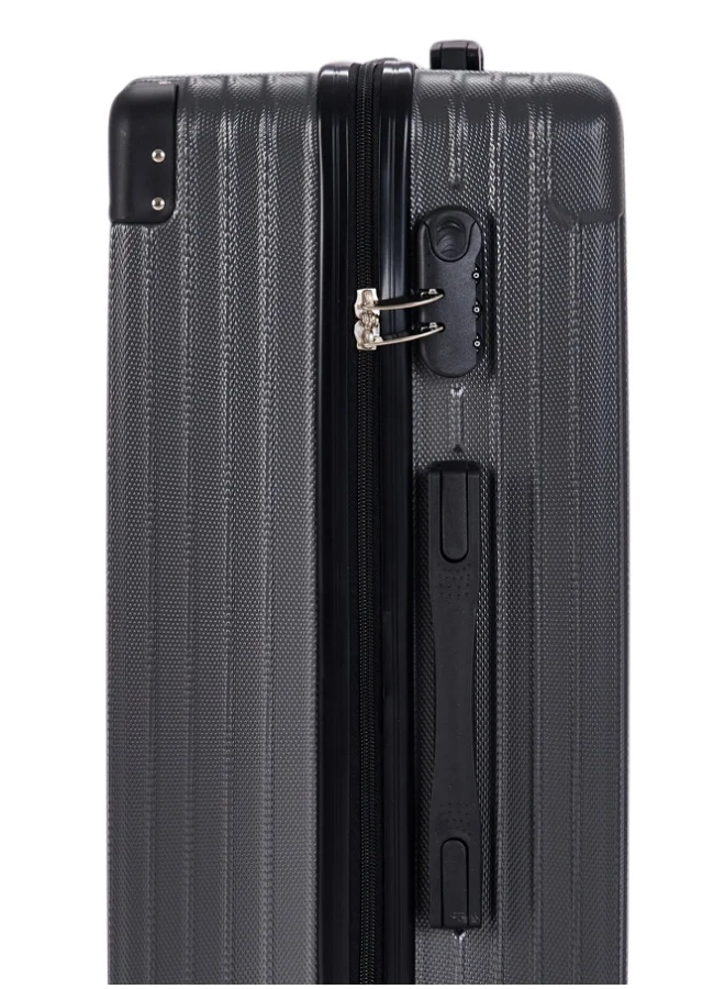 ليمرا حقيبة سفر بعجلات دوارة  درجة مقاس  بوصة خفيفة الوزن من  - هيكل صلب مع مقبض تلسكوبي رمادي