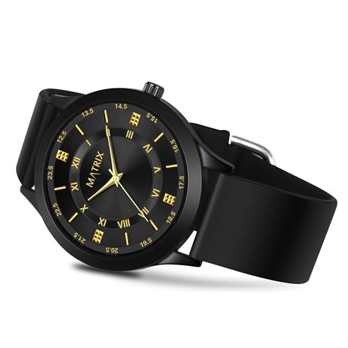 Matrix Dope Black/Green Dial with Softest Silicone Strap Analog Watch for Men's & Boys (Black) - Image 2