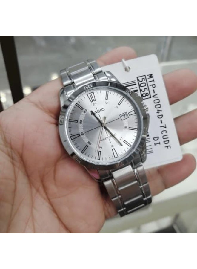 Casio Men's Watch - MTP-V004D-7CUDF Silver Band - Image 2